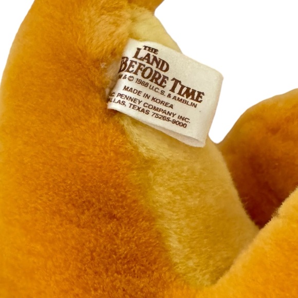 VINTAGE 1988 THE LAND BEFORE TIME CERA TRICERATOPS STUFFED ANIMAL PLUSH TOY - Picture 5 of 7